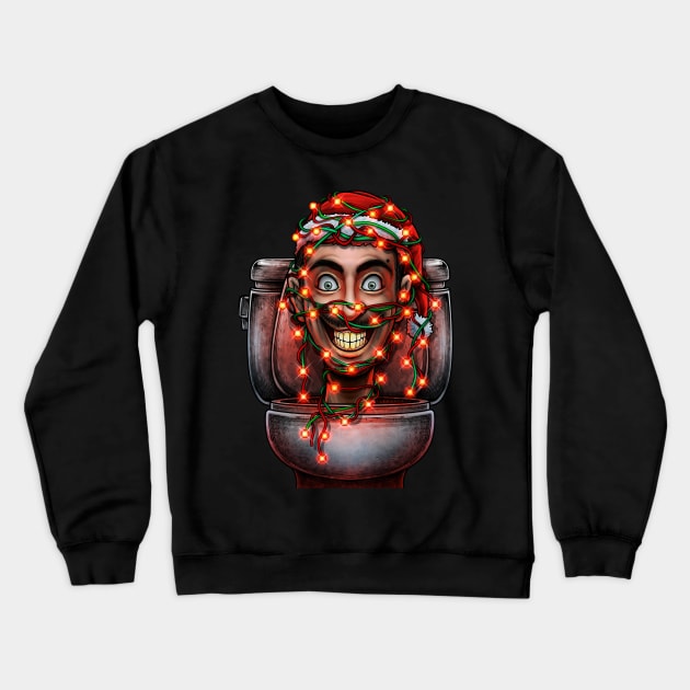 merry christmas skibidi toilet #1 Crewneck Sweatshirt by Winya